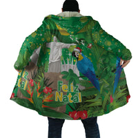 Christmas In July Brazil Cloak Feliz Natal Blue Macaw Santa Tropical Vibes