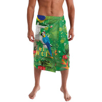 Christmas In July Brazil Lavalava Feliz Natal Blue Macaw Santa Tropical Vibes
