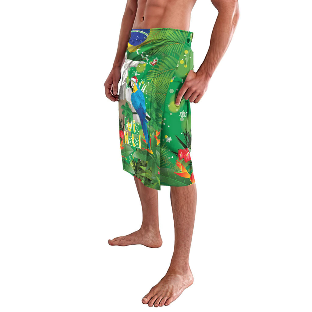 Christmas In July Brazil Lavalava Feliz Natal Blue Macaw Santa Tropical Vibes