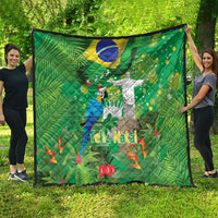 Christmas In July Brazil Quilt Feliz Natal Blue Macaw Santa Tropical Vibes