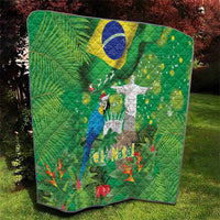 Christmas In July Brazil Quilt Feliz Natal Blue Macaw Santa Tropical Vibes