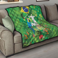Christmas In July Brazil Quilt Feliz Natal Blue Macaw Santa Tropical Vibes