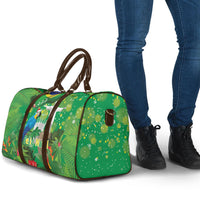 Christmas In July Brazil Travel Bag Feliz Natal Blue Macaw Santa Tropical Vibes
