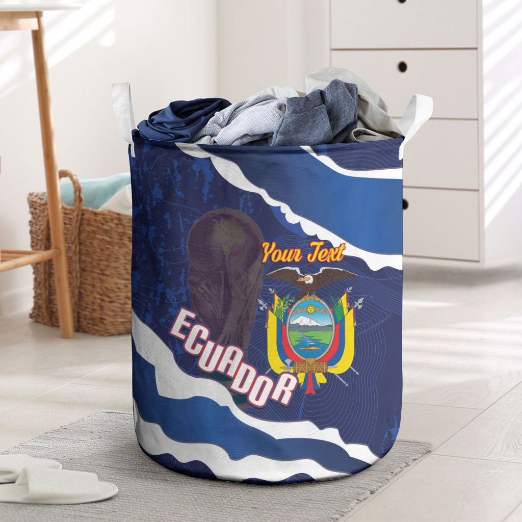 Custom Ecuador 2026 Football Laundry Basket Come On La Tri Grunge Style