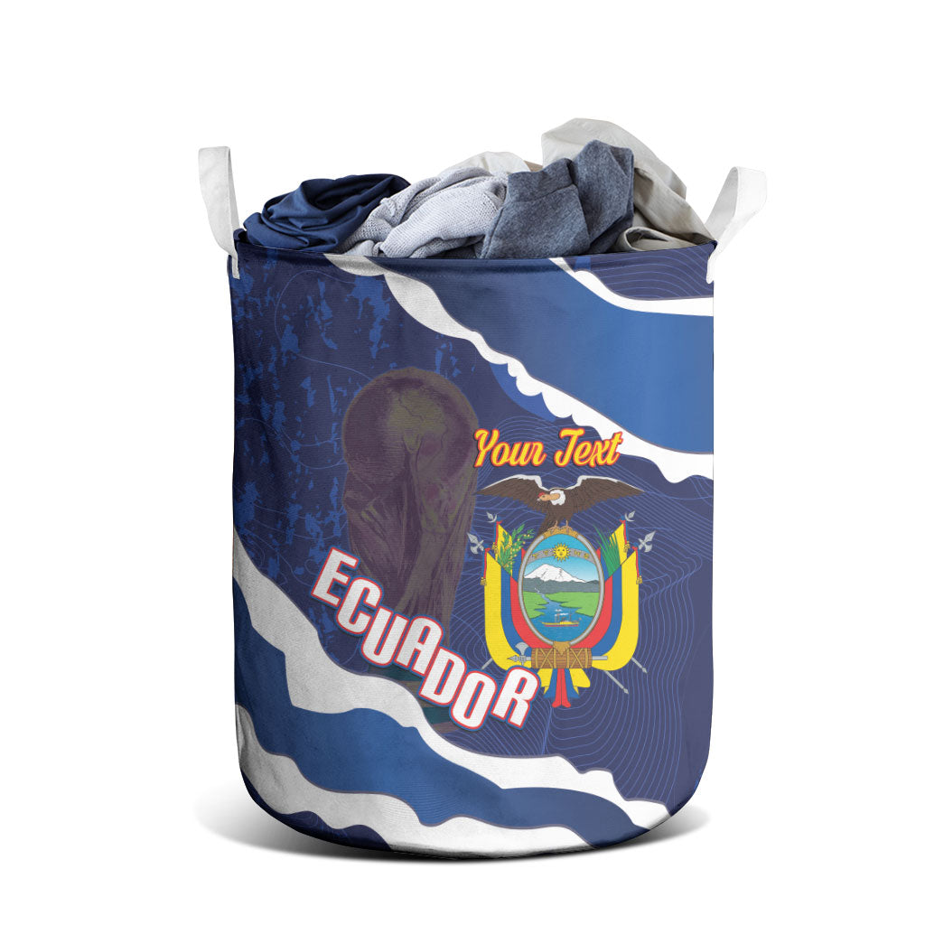 Custom Ecuador 2026 Football Laundry Basket Come On La Tri Grunge Style