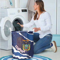 Custom Ecuador 2026 Football Laundry Basket Come On La Tri Grunge Style