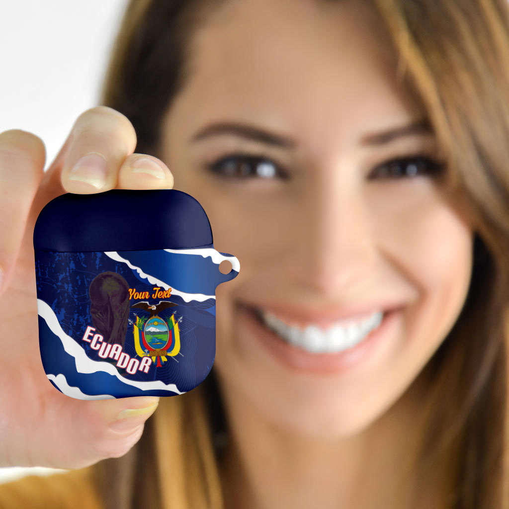 Custom Ecuador 2026 Football AirPods Case Come On La Tri Grunge Style