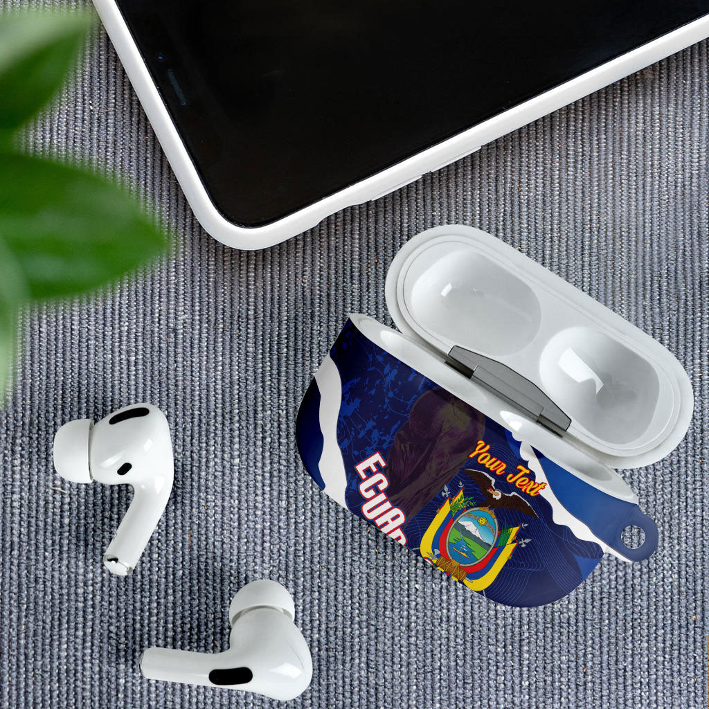Custom Ecuador 2026 Football AirPods Case Come On La Tri Grunge Style