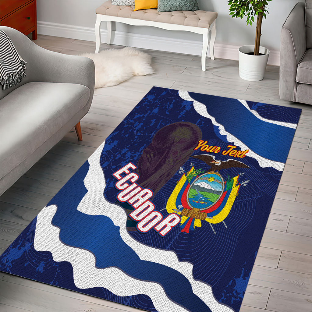 Custom Ecuador 2026 Football Area Rug Come On La Tri Grunge Style