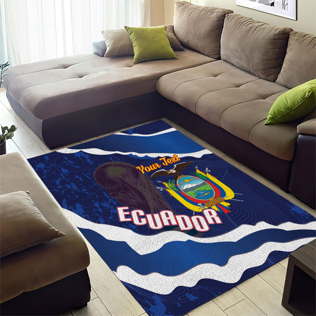 Custom Ecuador 2026 Football Area Rug Come On La Tri Grunge Style