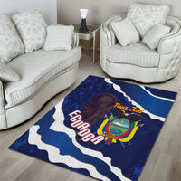 Custom Ecuador 2026 Football Area Rug Come On La Tri Grunge Style