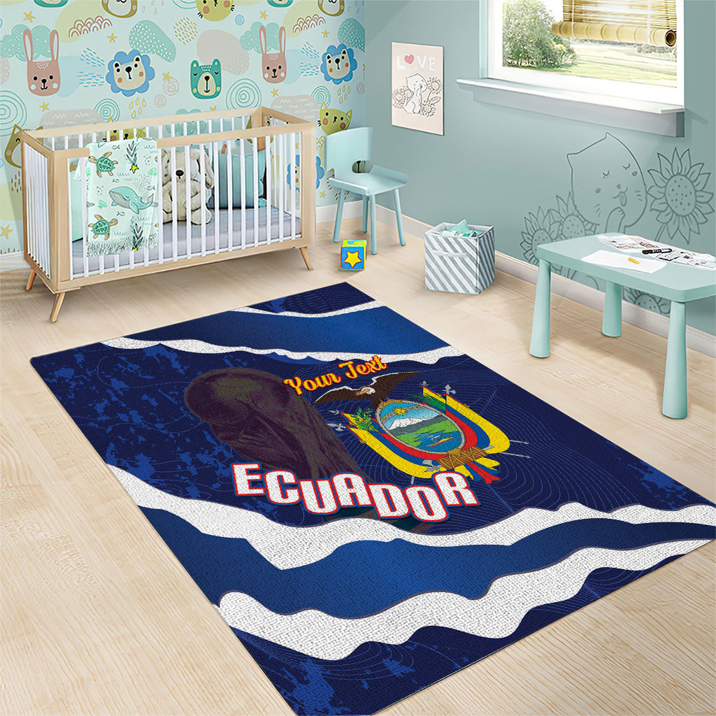 Custom Ecuador 2026 Football Area Rug Come On La Tri Grunge Style
