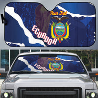 Custom Ecuador 2026 Football Auto Sun Shade Come On La Tri Grunge Style