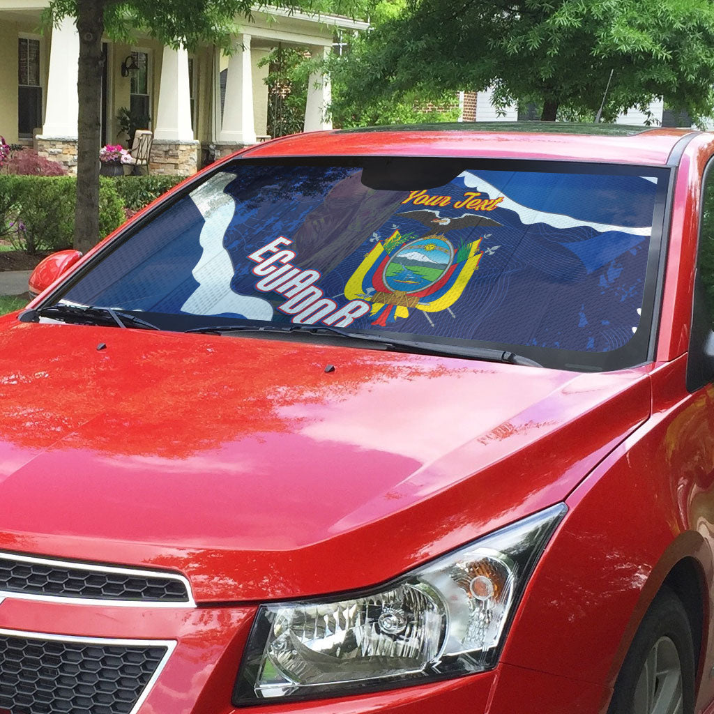 Custom Ecuador 2026 Football Auto Sun Shade Come On La Tri Grunge Style