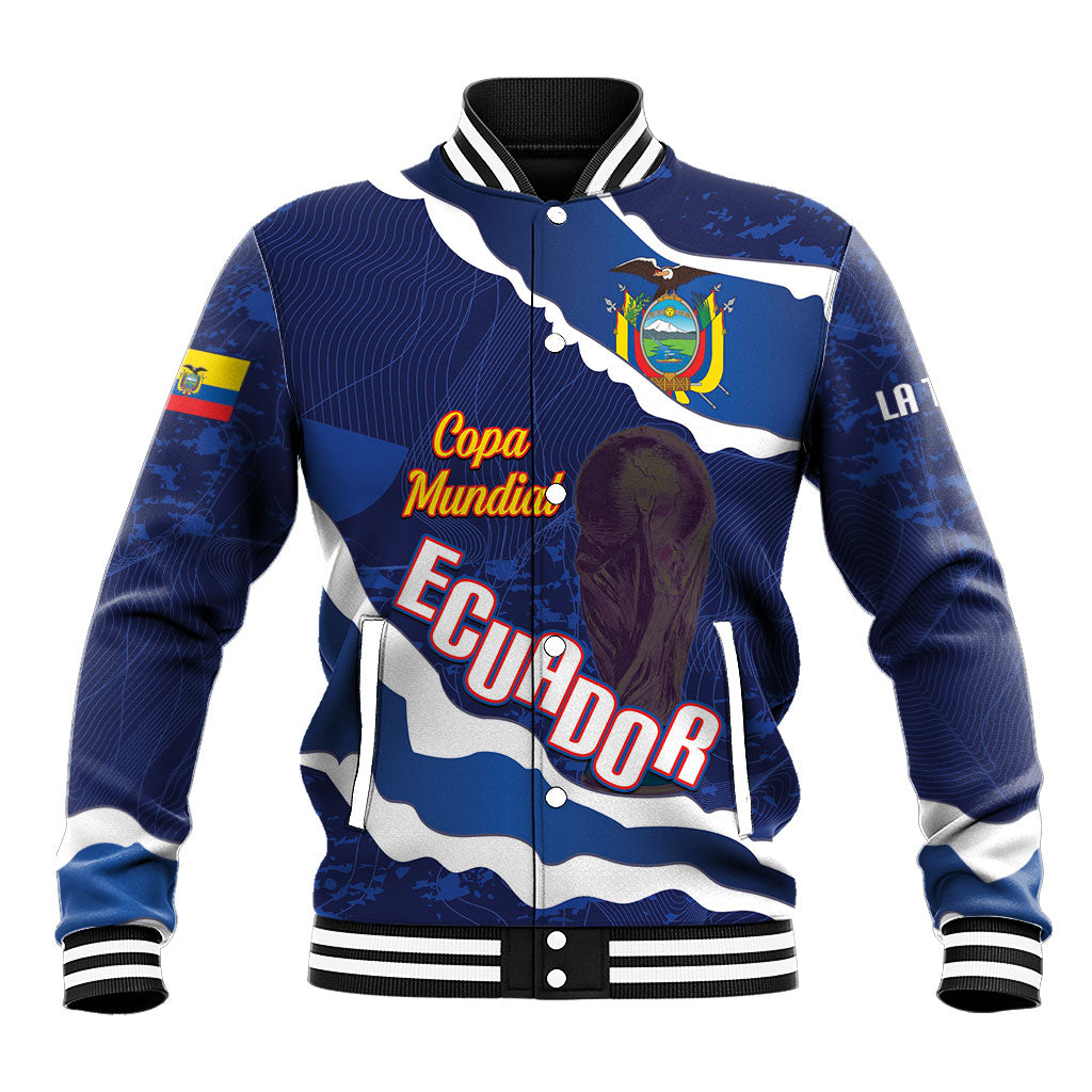 Custom Ecuador 2026 Football Baseball Jacket Come On La Tri Grunge Style