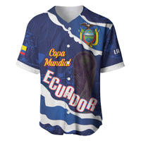 Custom Ecuador 2026 Football Baseball Jersey Come On La Tri Grunge Style