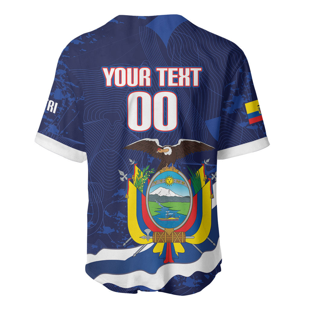 Custom Ecuador 2026 Football Baseball Jersey Come On La Tri Grunge Style