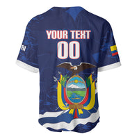 Custom Ecuador 2026 Football Baseball Jersey Come On La Tri Grunge Style