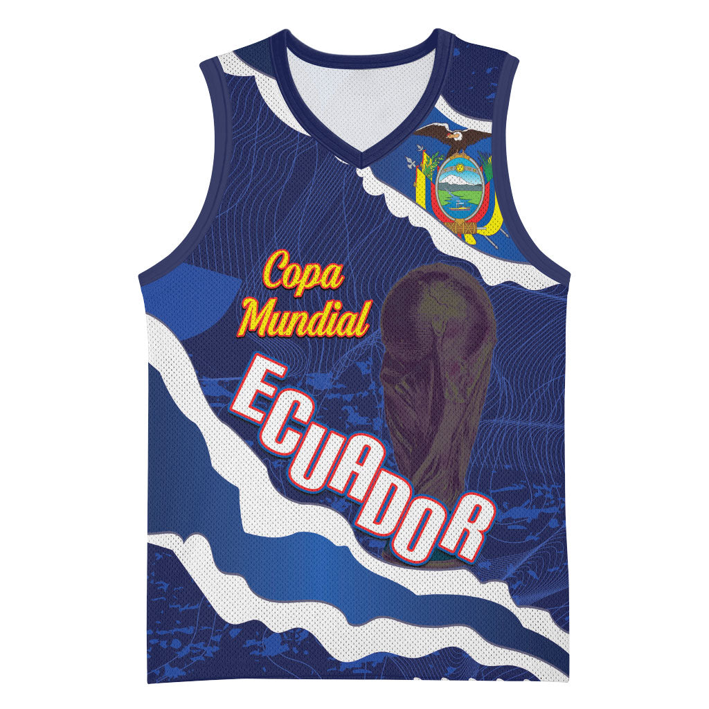 Custom Ecuador 2026 Football Basketball Jersey Come On La Tri Grunge Style