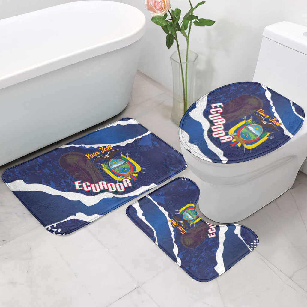 Custom Ecuador 2026 Football Bathroom Set Come On La Tri Grunge Style