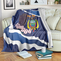 Custom Ecuador 2026 Football Blanket Come On La Tri Grunge Style