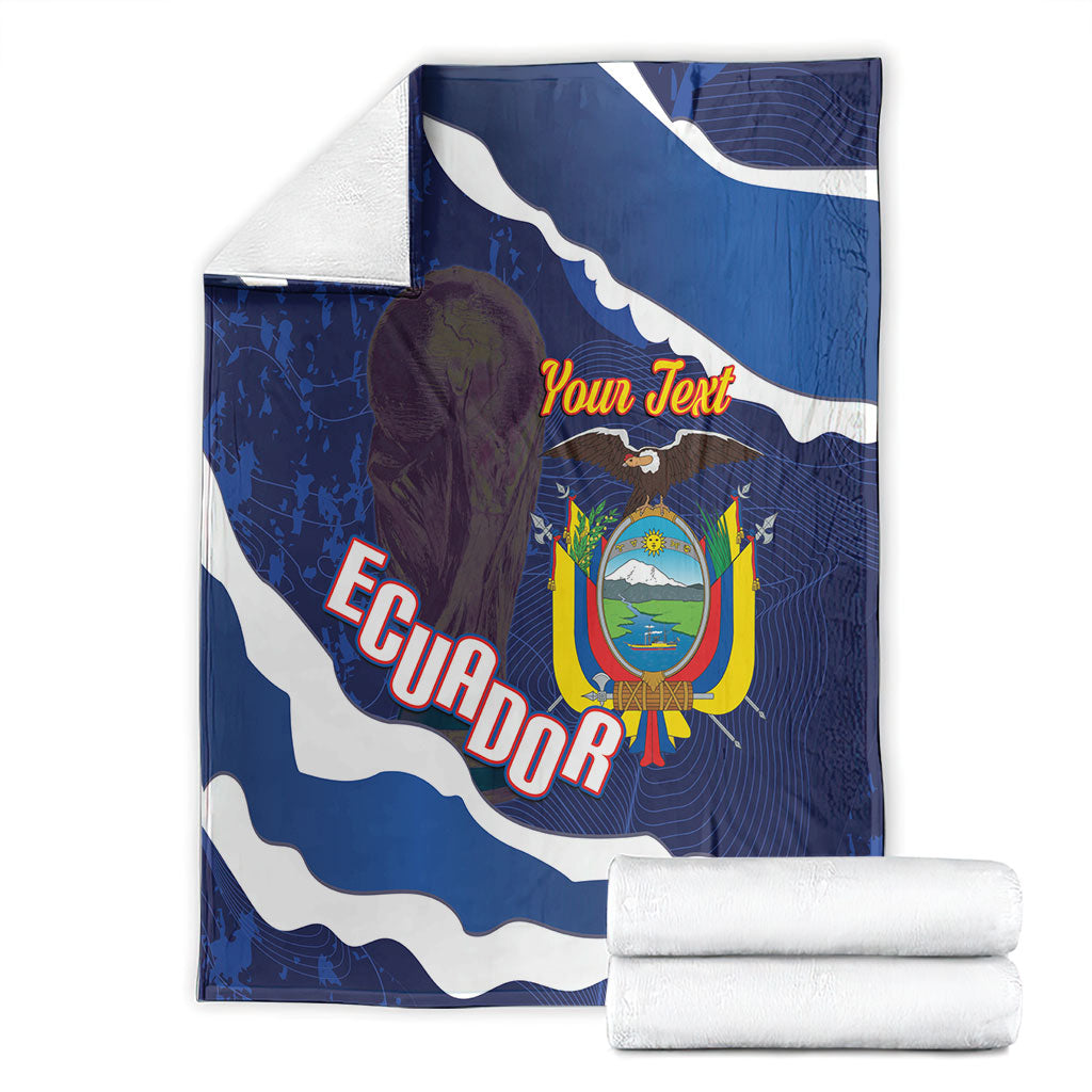 Custom Ecuador 2026 Football Blanket Come On La Tri Grunge Style