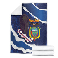 Custom Ecuador 2026 Football Blanket Come On La Tri Grunge Style