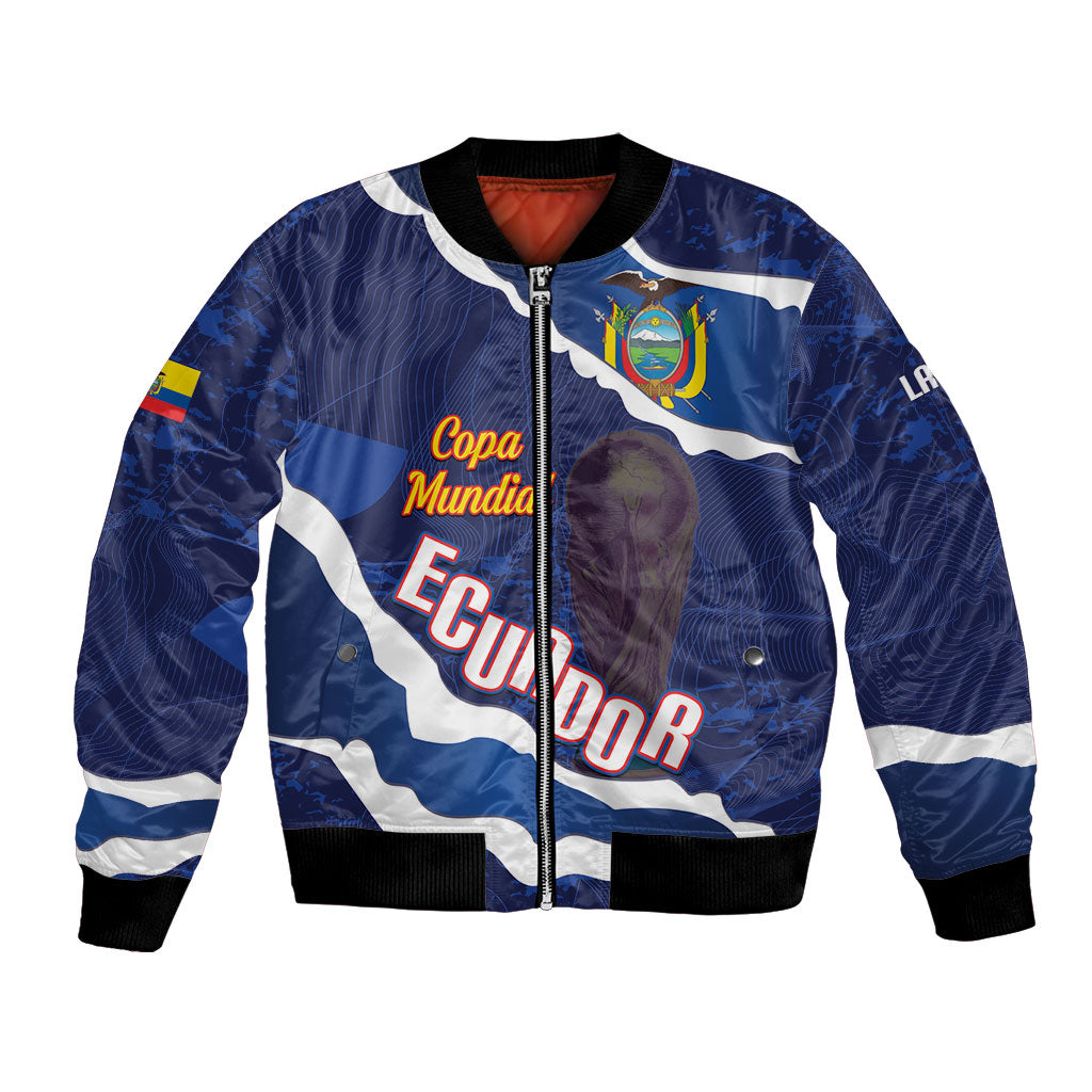 Custom Ecuador 2026 Football Bomber Jacket Come On La Tri Grunge Style
