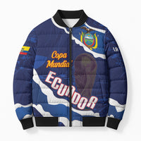 Custom Ecuador 2026 Football Bomber Puffer Jacket Come On La Tri Grunge Style