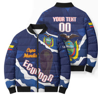 Custom Ecuador 2026 Football Bomber Puffer Jacket Come On La Tri Grunge Style