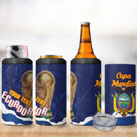 Custom Ecuador 2026 Football 4 in 1 Can Cooler Tumbler Come On La Tri Grunge Style