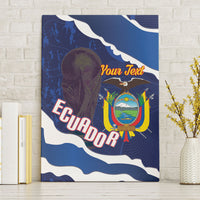 Custom Ecuador 2026 Football Canvas Wall Art Come On La Tri Grunge Style