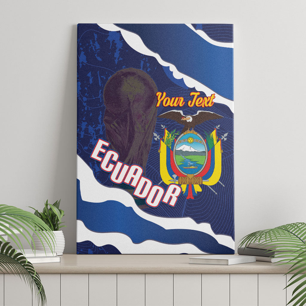 Custom Ecuador 2026 Football Canvas Wall Art Come On La Tri Grunge Style