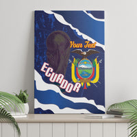 Custom Ecuador 2026 Football Canvas Wall Art Come On La Tri Grunge Style