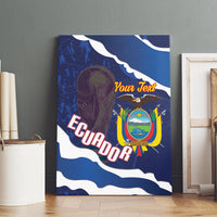 Custom Ecuador 2026 Football Canvas Wall Art Come On La Tri Grunge Style