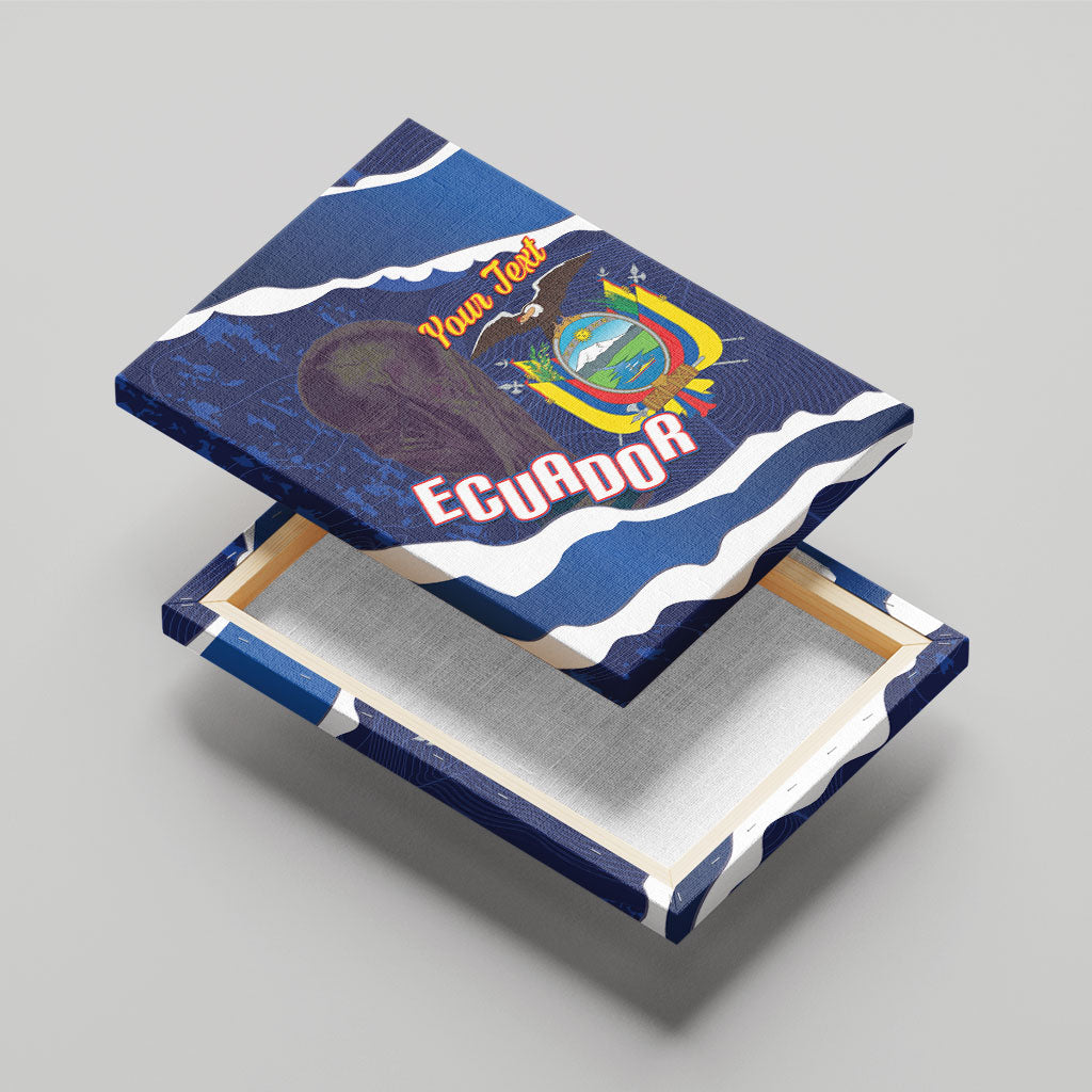 Custom Ecuador 2026 Football Canvas Wall Art Come On La Tri Grunge Style