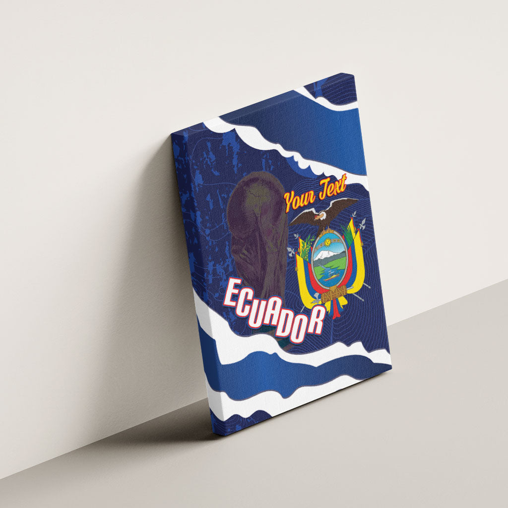 Custom Ecuador 2026 Football Canvas Wall Art Come On La Tri Grunge Style