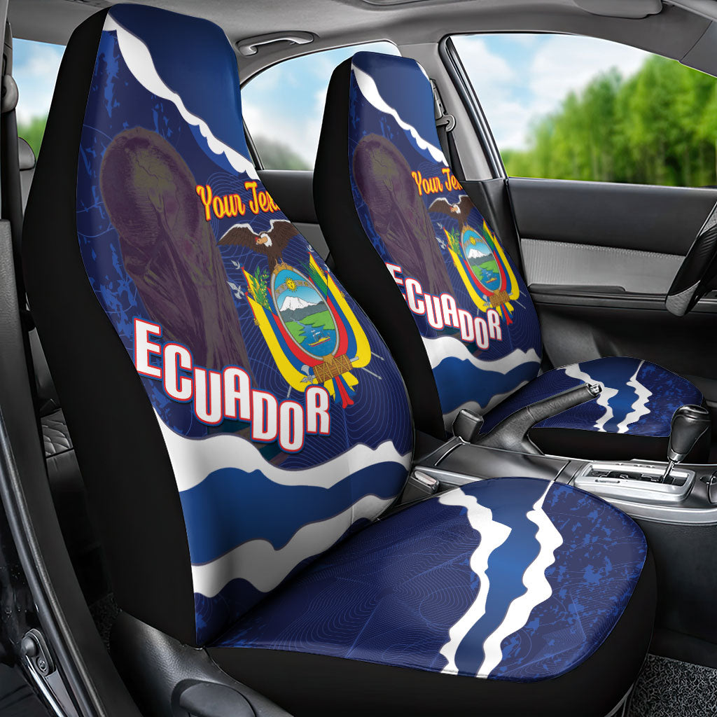 Custom Ecuador 2026 Football Car Seat Cover Come On La Tri Grunge Style