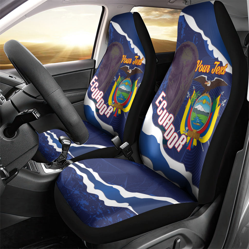 Custom Ecuador 2026 Football Car Seat Cover Come On La Tri Grunge Style