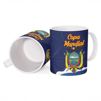 Custom Ecuador 2026 Football Ceramic Mug Come On La Tri Grunge Style