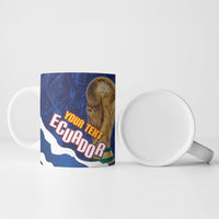 Custom Ecuador 2026 Football Ceramic Mug Come On La Tri Grunge Style