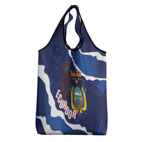 Custom Ecuador 2026 Football Grocery Bag Come On La Tri Grunge Style