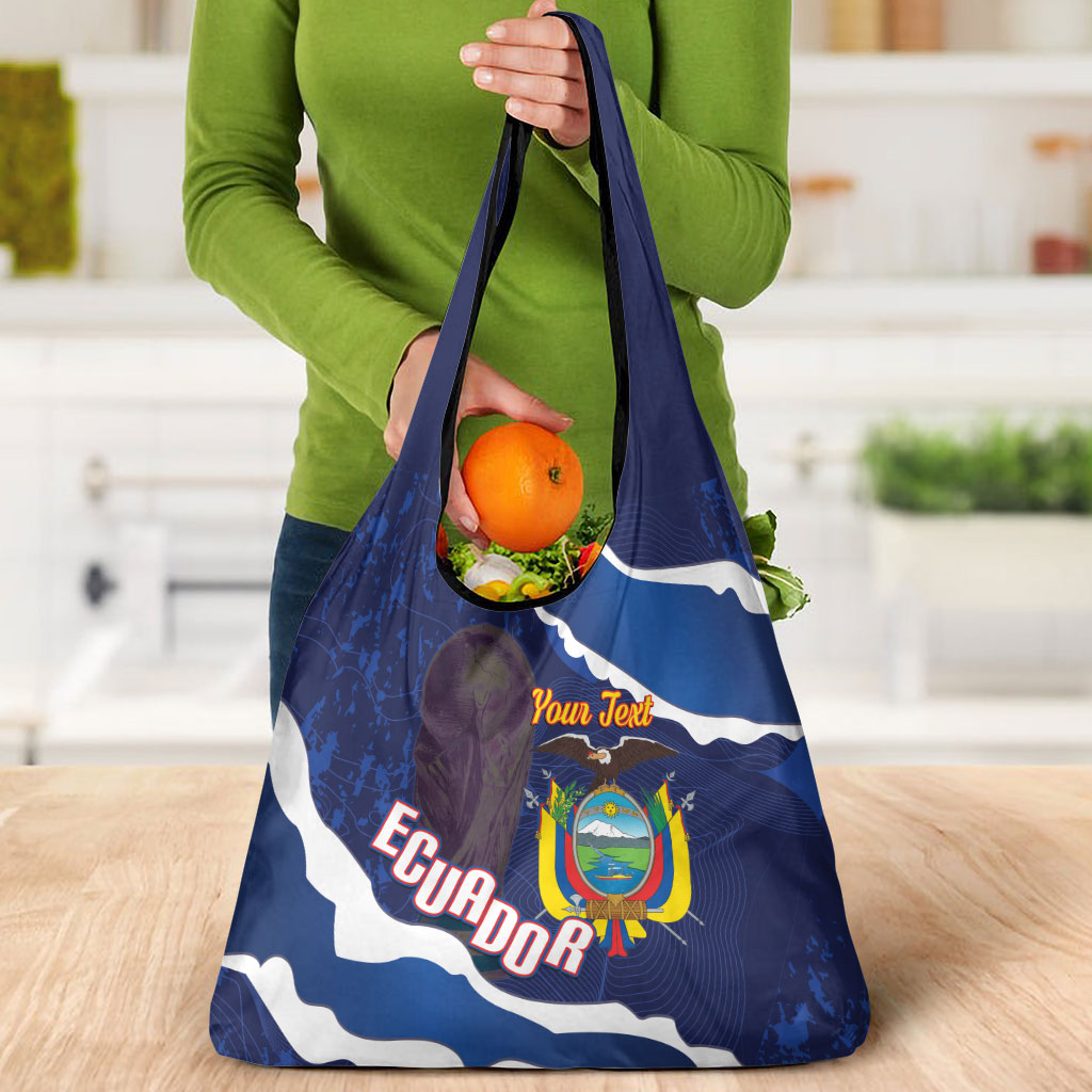 Custom Ecuador 2026 Football Grocery Bag Come On La Tri Grunge Style