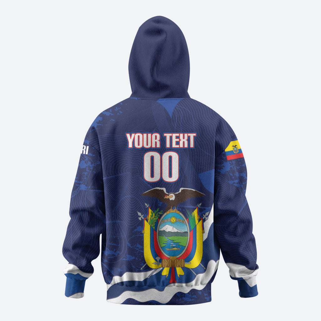 Custom Ecuador 2026 Football Hoodie Come On La Tri Grunge Style
