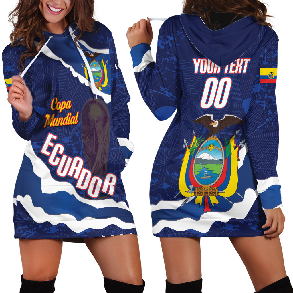 Custom Ecuador 2026 Football Hoodie Dress Come On La Tri Grunge Style