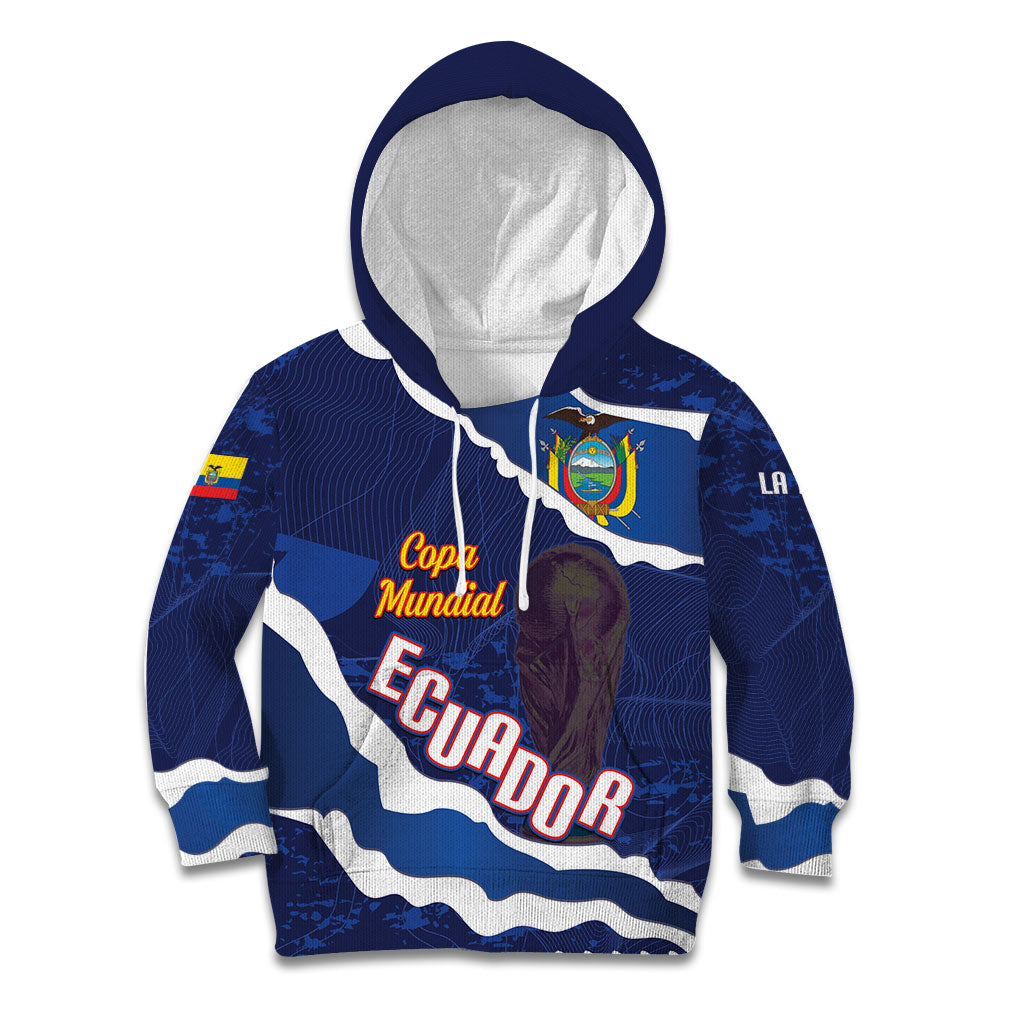 Custom Ecuador 2026 Football Kid Hoodie Come On La Tri Grunge Style