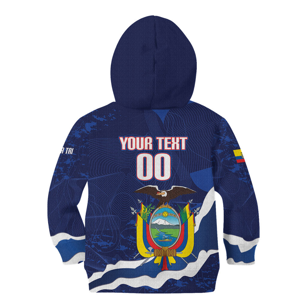 Custom Ecuador 2026 Football Kid Hoodie Come On La Tri Grunge Style