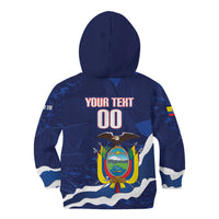 Custom Ecuador 2026 Football Kid Hoodie Come On La Tri Grunge Style