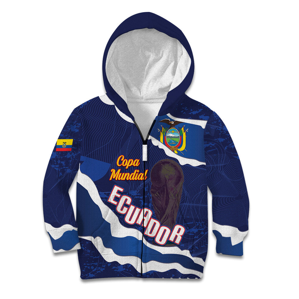 Custom Ecuador 2026 Football Kid Hoodie Come On La Tri Grunge Style