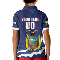 Custom Ecuador 2026 Football Kid Polo Shirt Come On La Tri Grunge Style